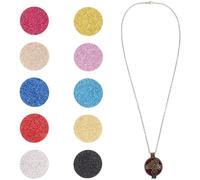 CVUTOVO Collier Diffuseur d'Aromathérapie pour Femme Pendentif Vintage en Métal avec Tampons Rechargeables, Diffusion d'Huiles Essentielles, Design Simple et Délicat pour Soirée Cosplay