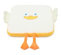 CVUTOVO Coussin Rehausseur pour Chaise Haute en Peluche Épaissi, Siège Confortable Antidérapant pour Tout-petit, Adapté la Maison et Voyage, Motif Canard Adorable