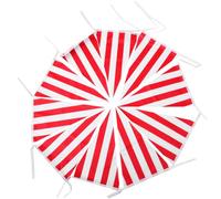 CVUTOVO Guirlande de Fanions Triangulaires Rouge en PE, Décoration de Fête Réutilisable pour Shower et Carnaval, 48 Pièces Motif Rayé Charmant
