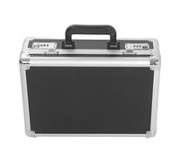 CVUTOVO Mallette Aluminium Boîte à Documents à Serrure à Combinaison, Noir, Compartiments Dédiés, Antichoc, Légère, pour Multimètres et Dossiers, Bureau, Ingénieurs