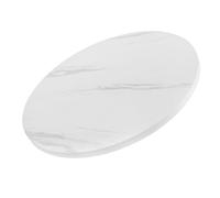 CVUTOVO Plateau Rond 40 Cm Blanc en Panneau Haute Densité, Résistant aux Rayures, Accessoire pour Table de Salle à Manger, Idéal pour Intérieur ou Balcon, Léger et Facile d'entretien