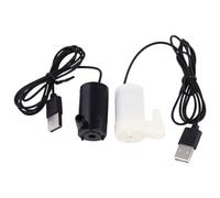 CVUTOVO Pompe à Eau Submersible Mini Noire pour Aquarium et Systèmes Hydroponiques, Faible Bruit, Faible Consommation, 2 Pièces avec Câble D'alimentation 1m en Pvc, Débit 3l/min
