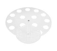 CVUTOVO Porte-sushis en Acrylique Blanc 16 Trous, Support Stable pour Cônes de Glace, Présentoir Simple et Robuste Cuisine ou Buffet