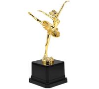 CVUTOVO Trophée de Danse en Plastique Or avec Statue de Danseuse 20 cm Stable et Durable pour compétitions et Cadeaux d'enfants