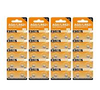 CVZQTE Lot de 10/20/30/40 piles bouton AG0/LR521 SR521W SR521SW LR63 379A 379 pour montres et jouets à distance