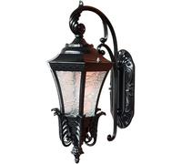 CWCQGH Appliques murales d'extérieur de Style européen, étanches IP54, pour Cour, Jardin, aménagement paysager ou Rue, Abat-Jour en Aluminium moulé sous Pression et ve,Black