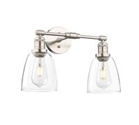 CWCQGH Appliques murales, luminaires muraux industriels avec Abat-Jour Ovale en Verre, 2 lumières, luminaires rétro pour Miroir de Coiffeuse de Chambre,B