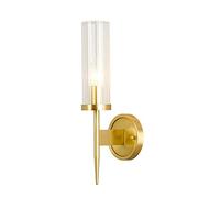 CWCQGH Appliques murales Modernes - Luminaire Contemporain, Douille E27, Abat-Jour en Verre, Support en Laiton, Style Art déco