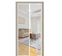 CWEEN CLU Moustiquaire Porte Fenêtre 80x225 cm, Magnétique Rideau de Porte Anti Mouche Moustiquaire Fenêtre Aimantée Protection Contre les Moustiques, Installation Rapide, Blanche