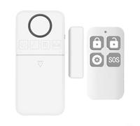CWOQOCW Alarme sans fil avec capteur de porte 130 dB avec télécommande 4 modes de protection contre le cambrioleur pour la maison, le bureau, le garage, ABS blanc