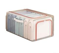 CWOQOCW Boîte de rangement pliable transparente en tissu pour vêtements, pulls, jouets, poubelle de garde-robe (A)