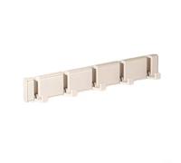 CWOQOCW Crochet pliable invisible pour porte de salle de bain derrière les vêtements en aluminium sans perçage Solution de rangement pour entrée (5 crochets)