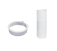 CWOQOCW For Midea Kit de raccord de tuyau d'échappement portable pour climatiseur 15 cm Tube extensible résistant à l'usure Fil d'acier renforcé Blanc