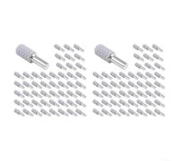 CWOQOCW Goupilles d'étagère en acier inoxydable, avec caoutchouc antidérapant pour étagères en verre et en bois, supports de support pour armoire, bibliothèque, gris, 5 x 25 mm