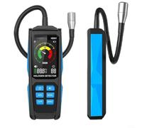 CWOQOCW HD01 Détecteur de fuite de gaz numérique pour R22 R32 R134a, double système d'alarme, tuyau flexible de 270 mm, mesure de la température ambiante, outil d'inspection industrielle
