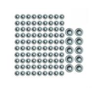 CWOQOCW Lot de 100 capuchons à vis de toit en acier inoxydable, résistant aux intempéries, joint antirouille pour réparation de toiture, revêtement d'abri de jardin, camping-car, en forme de dôme
