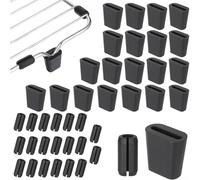 CWOQOCW Lot de 40 patins en caoutchouc noir pour évier de cuisine, antidérapants pour protection de surface, pare-chocs en plastique robuste pour la stabilité de la grille, design discret