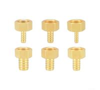 CWOQOCW Lot de 6 raccords de tuyau cannelés en laiton, raccord de tuyau cannelé à filetage femelle, coupleur de tuyau d'arrosage et kit de réparation de plomberie (12 mm)