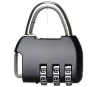 CWOQOCW Mini cadenas à combinaison numérique à 3 chiffres réinitialisable en alliage de zinc pour bagages, sac à dos, casier, école, voyage, argenté