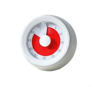 CWOQOCW Minuteur visuel magnétique rechargeable de 60 minutes de type C pour salle de uisine, bibliothèque, mode silencieux, en acier inoxydable, 73 cm, blanc, violet, bleu (blanc)
