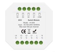 CWOQOCW Module de commutateur intelligent Tuya pour Zigbee 16 A - Support de charge - Assistant vocal - Programme de compte à rebours - Restauration de l'alimentation - Plastique blanc - Maison