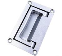 CWOQOCW Poignée de boîte à outils rectangulaire et pliable en alliage de zinc pour installation d'armoire et de porte, ton argenté, disponible en tailles moyennes ou petites (taille M)