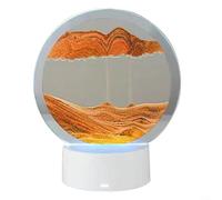 CWOQOCW Sablier dynamique pour veilleuse 3D, changement de couleur, contrôle tactile, décoration de bureau pour maison, bar, café, doré
