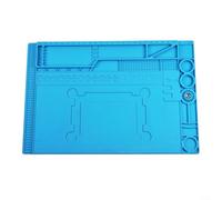 CWOQOCW Tapis de soudure en silicone résistant à la chaleur 45 x 30 cm antidérapant pour réparation électronique téléphone montre ordinateur station de soudure kit bleu