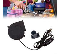 CWOQOCW Ventilateur à turbine USB réglable pour barbecue extérieur allumage grill ventilateur compact avec contrôleur pour cuisine camping noir PBT