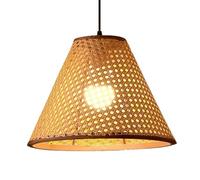 CWVYKNP 1 Suspension D'entrée En Forme De Cône Lampe Suspendue Style Ferme En Rotin Naturel Avec Abat-jour Plafonnier Zen Style Japonais Pour Chambre À Coucher