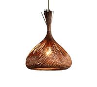 CWVYKNP Luminaire Suspendu De Style Bohème Côtier Avec Abat-jour En Rotin Marron - Suspension Rustique Vintage Pour Îlot De Cuisine, Salle À Manger Ou Entrée