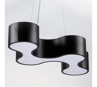 CWVYKNP Lustre Suspendu Moderne À LED Intégrée, Design Épuré, Pour Bar, Restaurant, Salle De Jeux, Home Cinéma, Finition Noire Mate