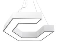 CWVYKNP Suspension Géométrique Créative Et Irrégulière Lustre Suspendu Unique Pour Bureau À Usage Commercial, Lumière Du Jour Suspension LED Noire Industrielle Pour Salle À Manger, Couloir