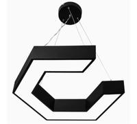 CWVYKNP Suspension Géométrique Créative Et Irrégulière Lustre Suspendu Unique Pour Bureau À Usage Commercial, Lumière Du Jour Suspension LED Noire Industrielle Pour Salle À Manger, Couloir