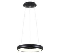 CWVYKNP Suspension Industrielle Noire Pour Plafond Haut Luminaire Sur Rail Annulaire Pour Bureau Au-dessus D'une Table Suspensions LED Intégrées Pour Salle À Manger, Hall D'entrée, Cuisine, Salon