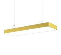 CWVYKNP Suspension LED Industrielle Rectangulaire Jaune Pour Atelier Ou Bureau Suspension LED Minimaliste Pour Maison Contemporaine, Salle À Manger, Salon, Chambre, Îlot Cuisine Ou Café
