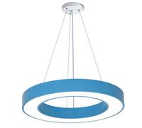 CWVYKNP Suspension Lumineuse À Anneaux Couleur Macaron Lampe Décorative LED Intégrée Lampe Suspendue Industrielle Haute Luminosité Pour Chambre, Salon, Cuisine, Évier