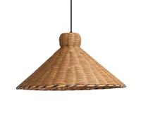 CWVYKNP Suspension Simple Cone Kitchen Abat-jour Suspendu En Osier Fait Main 45 Cm Lustre De Style Japonais Classique Pour Chambre, Salon, Entrée
