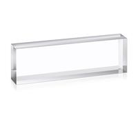 CXGBQSJ Bloc d'Affichage en Acrylique Épais 20mm, Support Piédestal Carré Transparent Poli, Socle en Acrylique Clair pour Gâteau, Bague, Présentoir, Photo et Décoration,150x100x20mm