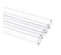 CXGBQSJ PVC Tuyau Rigide Transparent 1 m, Tube Plastique Résistant à Surface Lisse pour Plomberie, Systèmes d'eau, Aquarium et Irrigation de Jardin,17x2mm