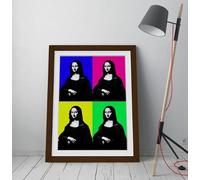 CXLLSDP Impression sur toile Pop Art colorée Mona Lisa, photographie, peinture murale, décoration pour salon ou chambre (50x70cm/sans cadre)