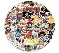 CXNXFD Lot de 50 autocollants pirates pour enfants, bricolage, pirate, scrapbooking, pour adultes, adolescents, enfants, cadeau