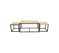 CYBELE - Lot de 3 Tables Basses Gigognes - Altobuy Marron G