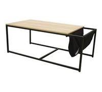 CYBELE - Table Basse Rectangulaire avec Porte-Revues - Altobuy Marron G