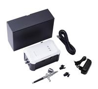 CYBERNOVA Mini Compresseur Aérographe Set avec Pistolet Double Action 0.4mm, Kit Airbrush pour Maquillage, Décoration de Gâteaux, Artisanat, Nail Art
