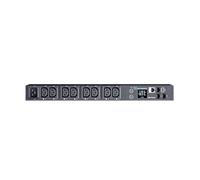 CyberPower PDU41005 unité de distribution d'énergie 1U Noir 8 sortie(s) CA - Unités de distribution d'énergie (Commutable, 1U, Single-phase, horizontale, Acier, Noir)