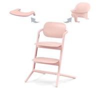 Cybex Chaise haute Lemo 3-en-1 avec babyset et plateau repas – Pearl Pink