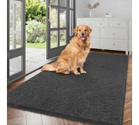 Cybstrax Paillasson ultra absorbant pour pattes boueuses - 121,9 x 91,4 cm - Séchage rapide - Piège la saleté - Antidérapant - Lavable en machine - Pour entrée intérieure et extérieure - Gris foncé