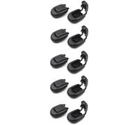 cyclingcolors 10x arrêt de Cordon extrémité Plastique 15x19mm Embout Bloque Fermoir Attache bloqueur Corde Lacet Fil Camping vêtement Sac mercerie, Noir