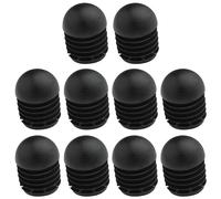 cyclingcolors 10x Bouchon Tube Chaise Rond Embout rentrant antidérapant Noir Pied Meuble Protection, 25mm